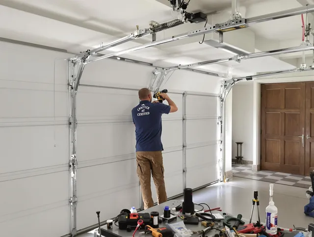 French Valley Garage Door Repair certified technician performing precision garage door repair in French Valley