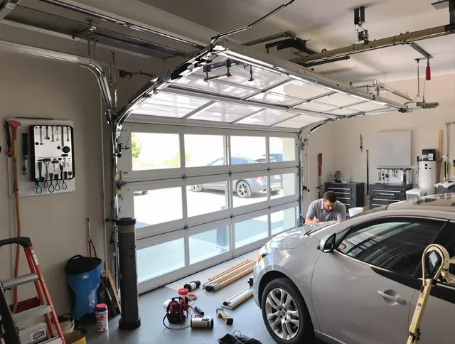 Garage door noise reduction service by French Valley Garage Door Repair in French Valley