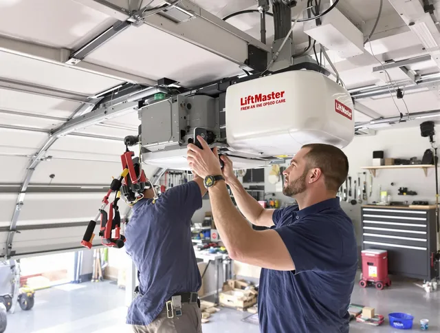 French Valley Garage Door Repair technician performing advanced diagnostics on garage opener in French Valley