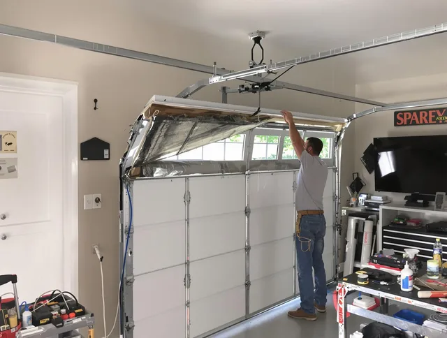 Garage door section replacement by French Valley Garage Door Repair in French Valley